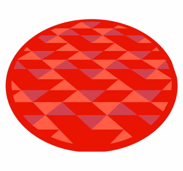 Covor de vinil geometric model triunghi roșu - TenStickers