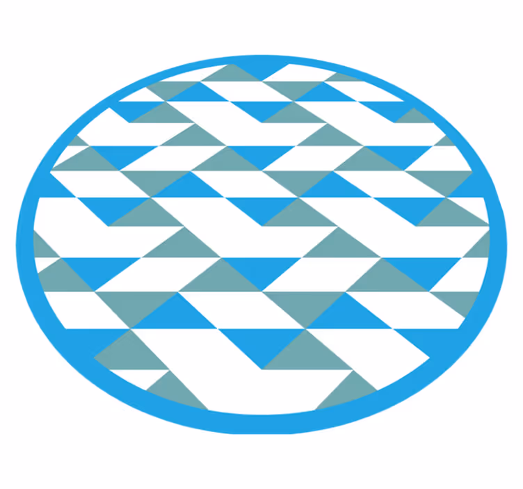Covor de vinil geometric elemente albastre și verzi - TenStickers
