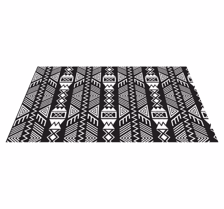 Covor de vinil pentru baie model tribal gri - TenStickers