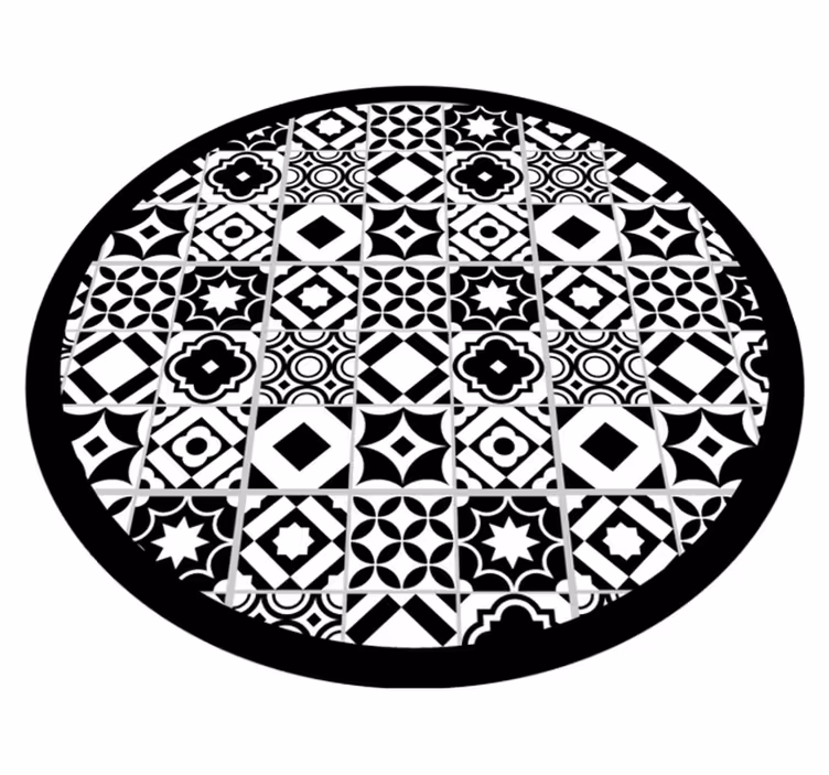 Covor de vinil mozaic cu motiv monocrom - TenStickers