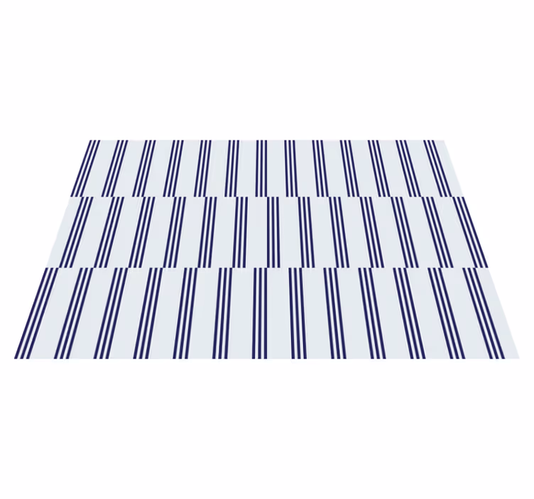 Covor de vinil hol design cu dungi bleumarin - TenStickers