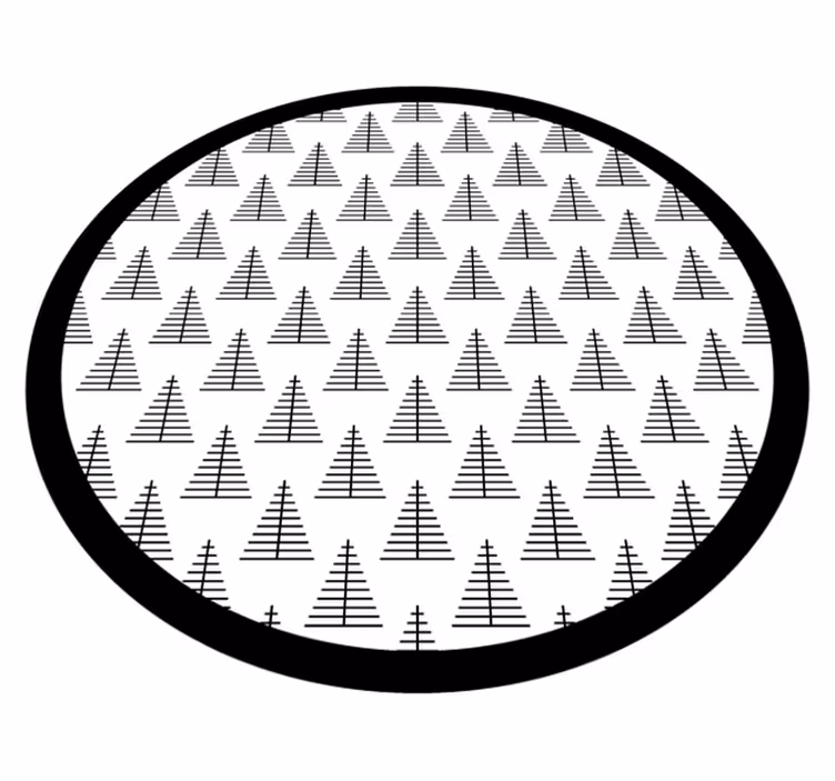 Covor de vinil scandinav arbori cenușii geometrici - TenStickers
