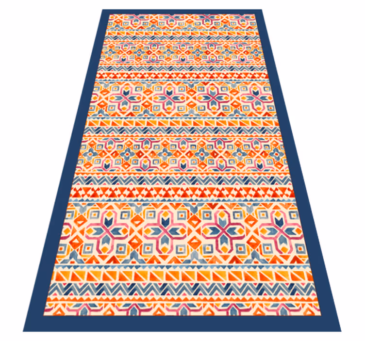Covor de vinil harta lumii modele geometrice vibrante - TenStickers