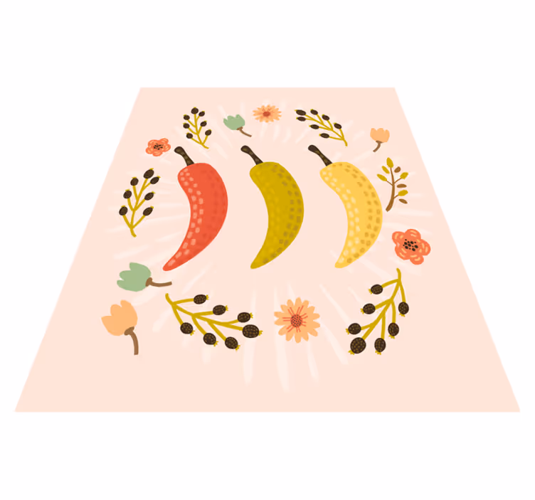 Gresie de bucatarie vintage chilli peper - TenStickers