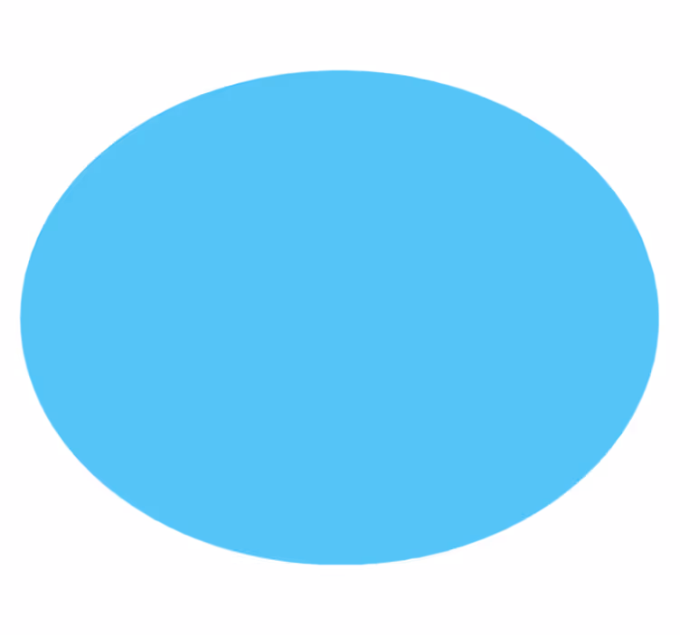 Covor vinil albastru design circular monocolor - TenStickers
