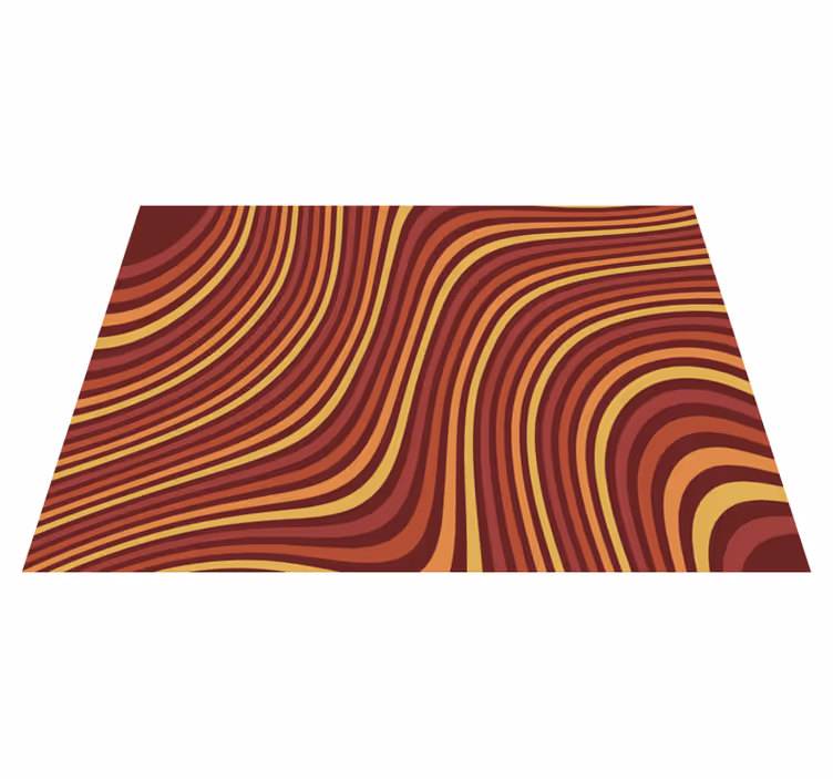Covor de vinil epocă flux de culoare retro ondulat - TenStickers