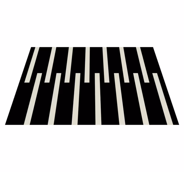 Covor de stil nordic linii negre nordic din vinil - TenStickers
