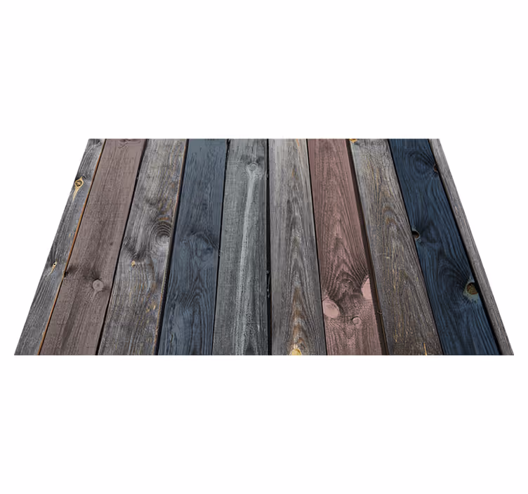 Covor de lemn nordic din lemn de culoare gri nordic din vinil - TenStickers