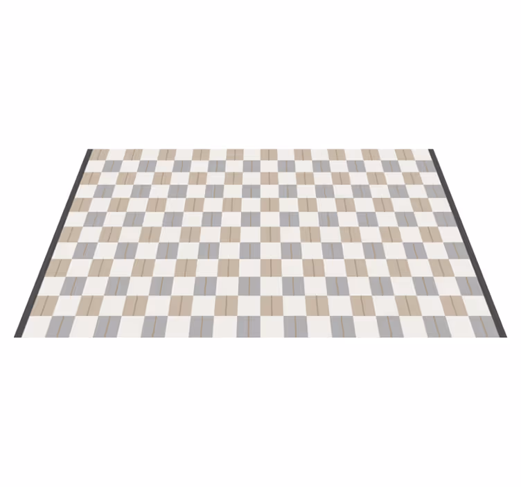 Covor de vinil geometric imprimeu de șah - TenStickers