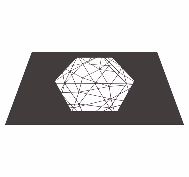 Covor hexagonal în stil nordic din vinil nordic - TenStickers