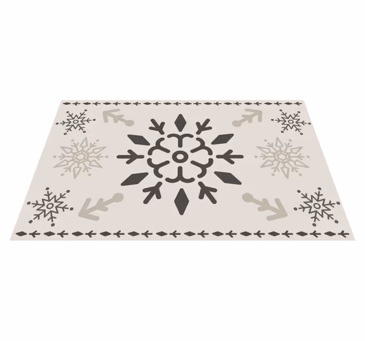 Covor vinil Crăciun model geometric de zăpadă de zăpadă - TenStickers