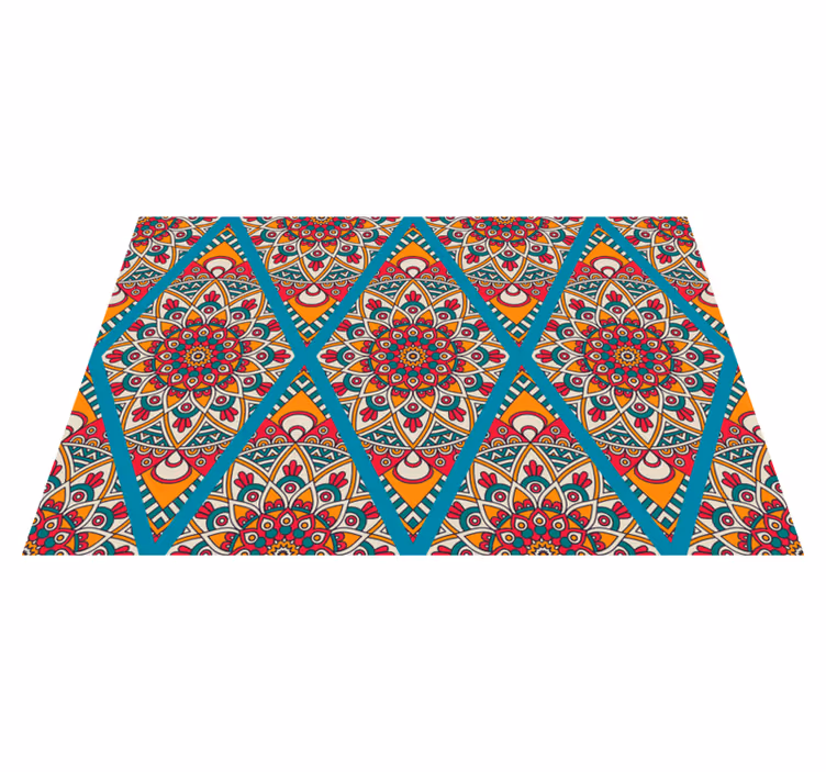 Covor vinil mandala concept plin de viață și colorat - TenStickers
