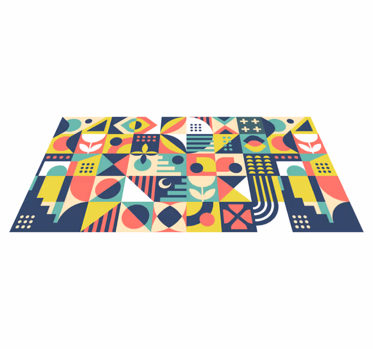 Covor de vinil geometric forme vesele - TenStickers
