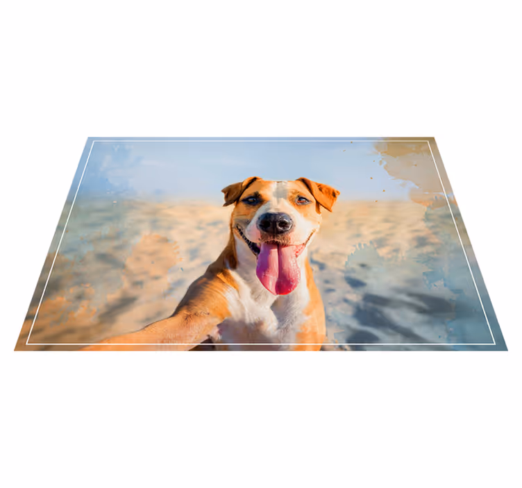 Covor vinil animal portret canin zâmbitor - TenStickers
