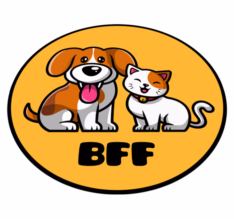 Covor de vinil pepiniere animale de companie bff - TenStickers