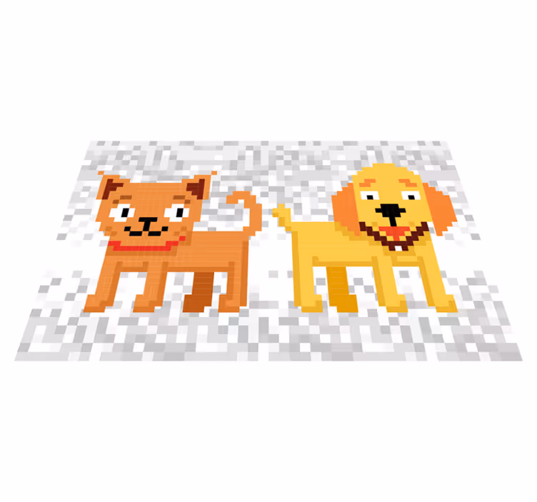 Covoare pixel art animale de companie - TenStickers