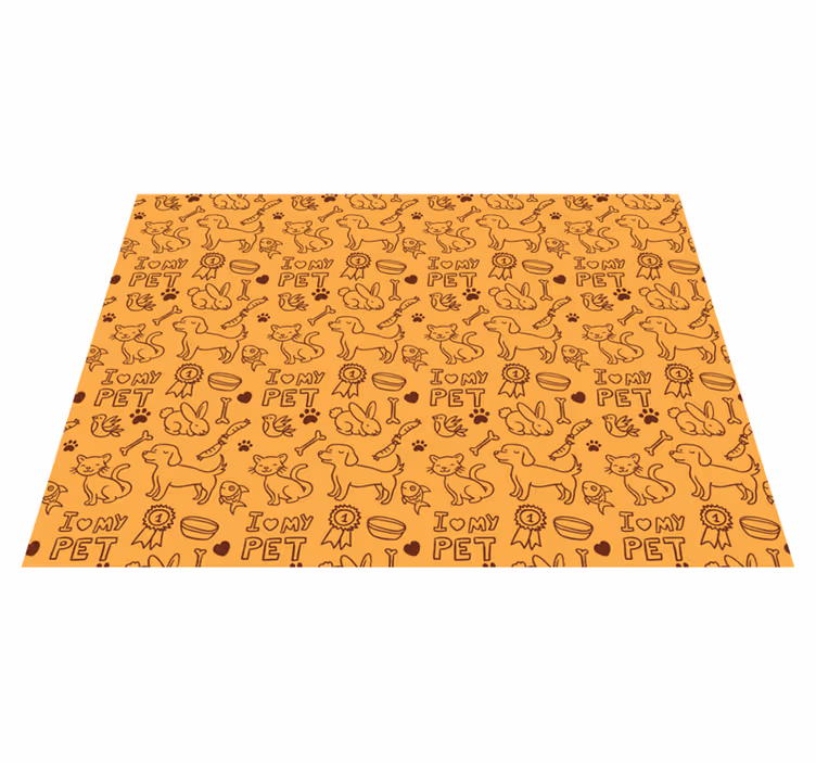 Covor vinil animal cu model de dragoste pentru animale - TenStickers