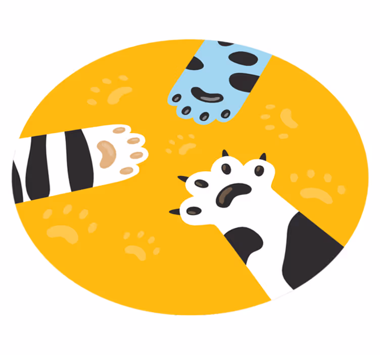 Covor vinil animal amprente de labe de pisică - TenStickers