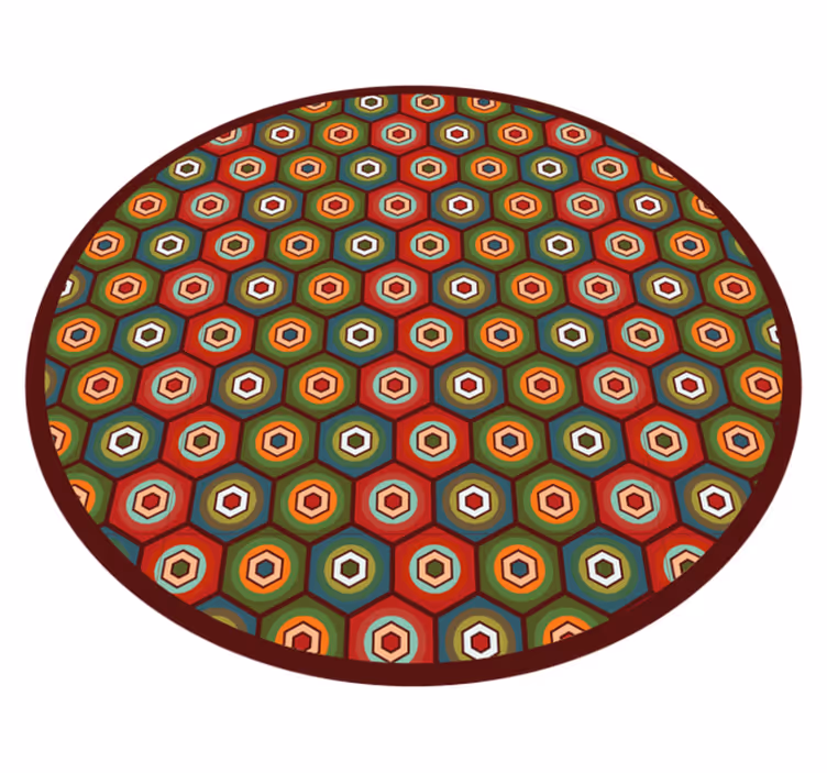 Covor de vinil geometric model hexagonal de culoare - TenStickers