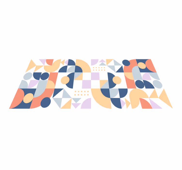 Cercul anilor 70 formează covoare geometrice - TenStickers