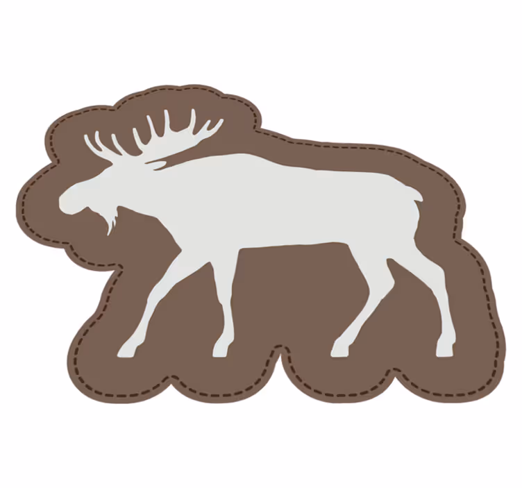 Covor vinil animal siluetă de elan - TenStickers