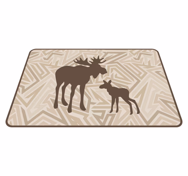 Covor vinil animal familie de elani - TenStickers