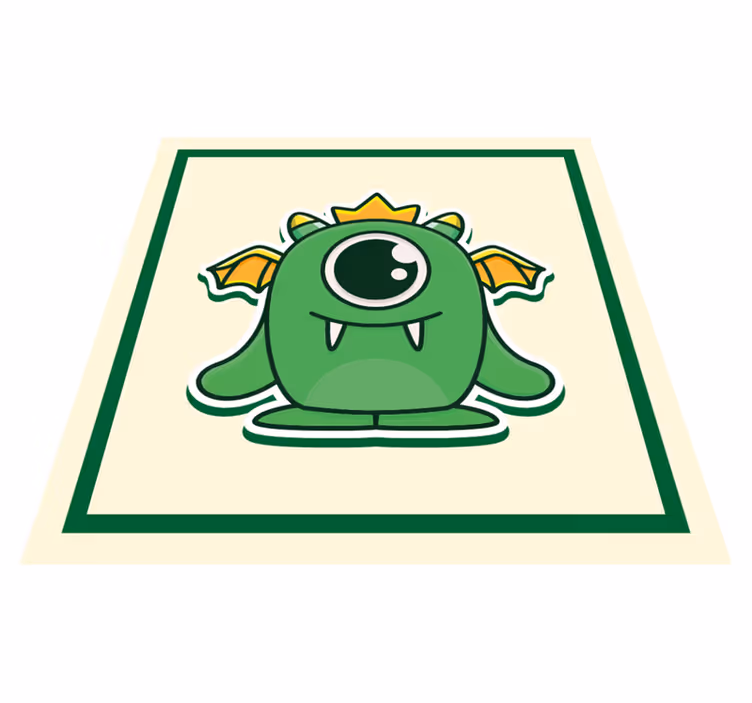 Alții covor de vinil monstru verde bebeluș - TenStickers