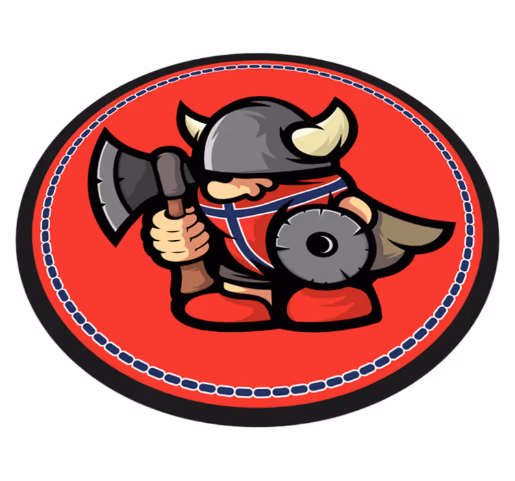 Alții covor de vinil emblema războinic viking - TenStickers