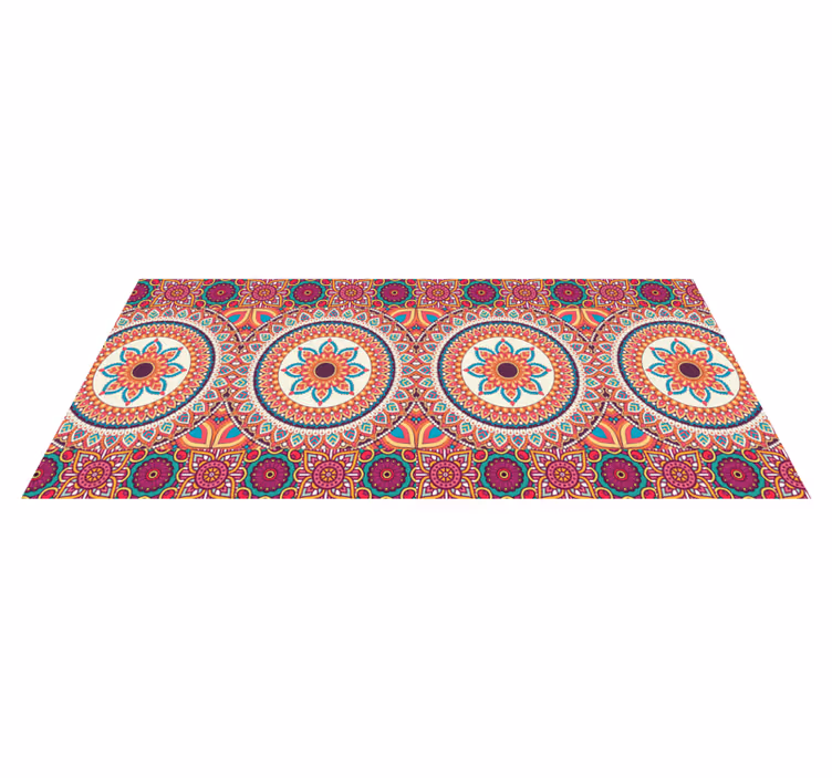 Covor colorat de tigla cu patch-uri mandala - TenStickers