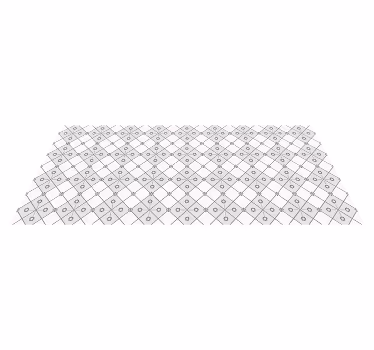 Covor vinil efect de țiglă geometrie gri - TenStickers