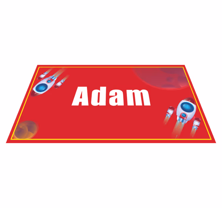 Alții covor de vinil rachetă cu nume personalizat - TenStickers
