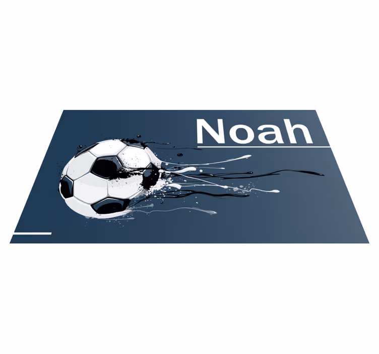 Covor de vinil Adolescenți acțiune de fotbal cu nume - TenStickers