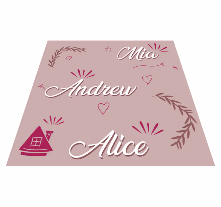 Covoare personalizate membrii familiei de covoare - TenStickers