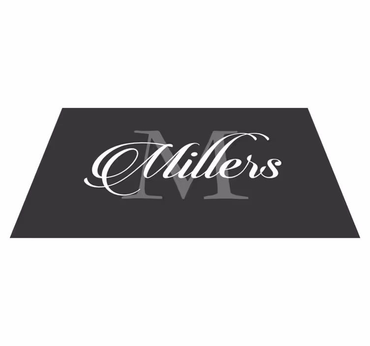 Covor vinil dormitor elegant personalizat cu inițială - TenStickers