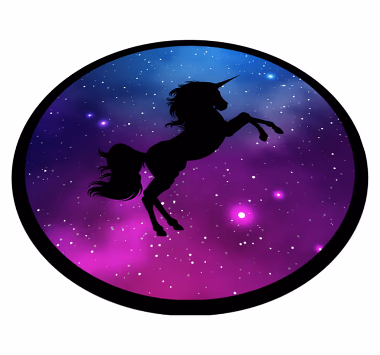 Alții covor de vinil scenă magică cu unicorn - TenStickers