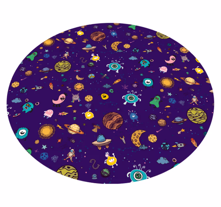 Alții covor de vinil aventură cu creaturi cosmice - TenStickers