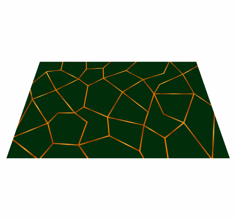 Covor de vinil marmura model geometric verde - TenStickers