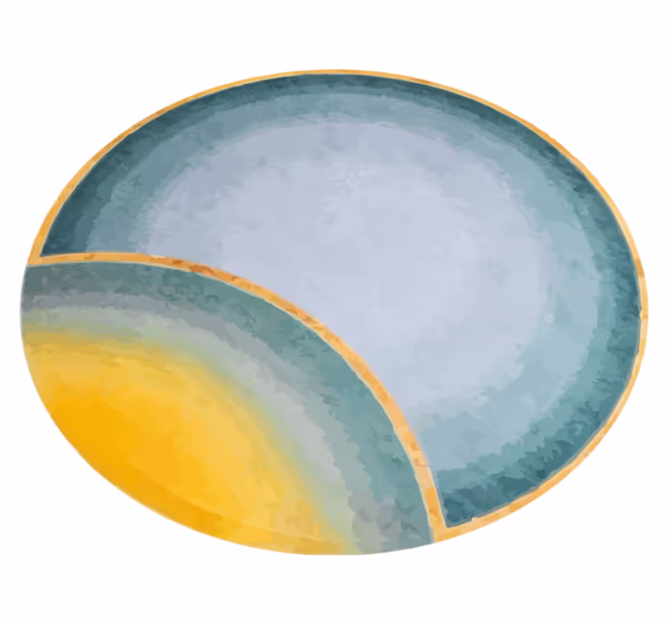 Covor vinil minimalist formă circulară abstractă - TenStickers