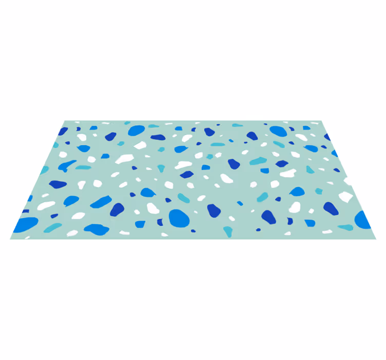 Covor din vinil terrazzo albastru - TenStickers
