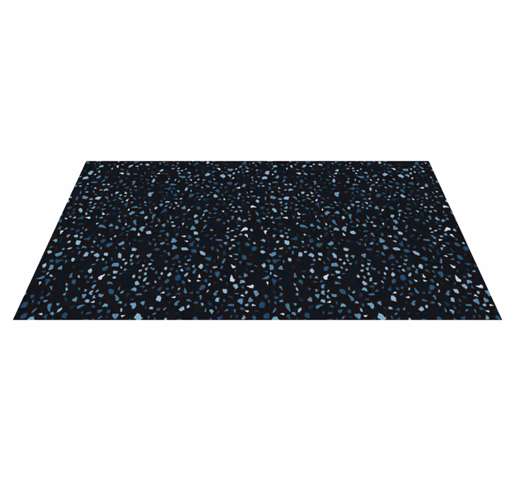 Covor negru și albastru cu textură terrazzo - TenStickers
