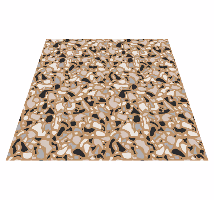 Covor clasic maro cu textură terrazzo - TenStickers