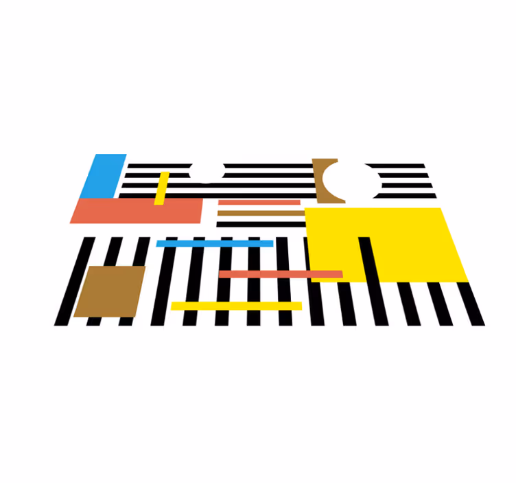 Covor vinil modern modele colorate cu dungi - TenStickers