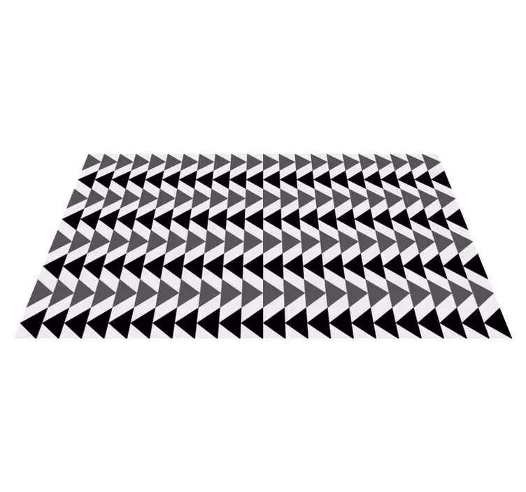 Covor de vinil geometric model triunghiular gri - TenStickers