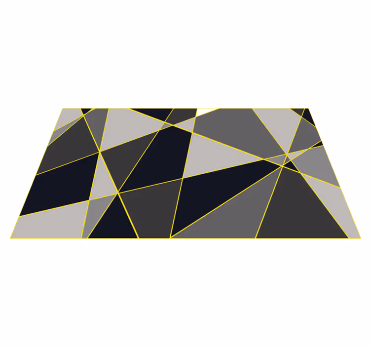 Covor de vinil geometric linii triunghiulare gri - TenStickers
