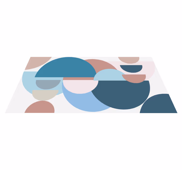 Covor de vinil geometric variația formelor circulare - TenStickers