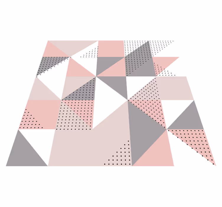 Covor de vinil geometric segmente de culoare triunghiulare - TenStickers