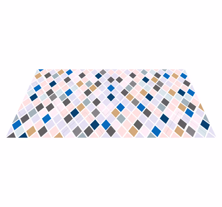Covor albastru sobru nordic cu romb nordic din vinil - TenStickers