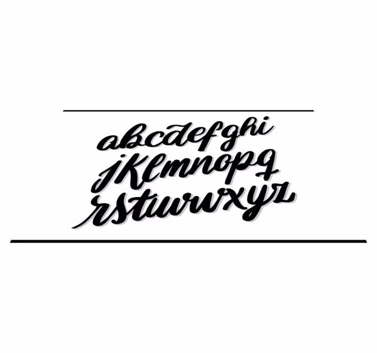 Covor vinil alfabet litere alb-negru - TenStickers