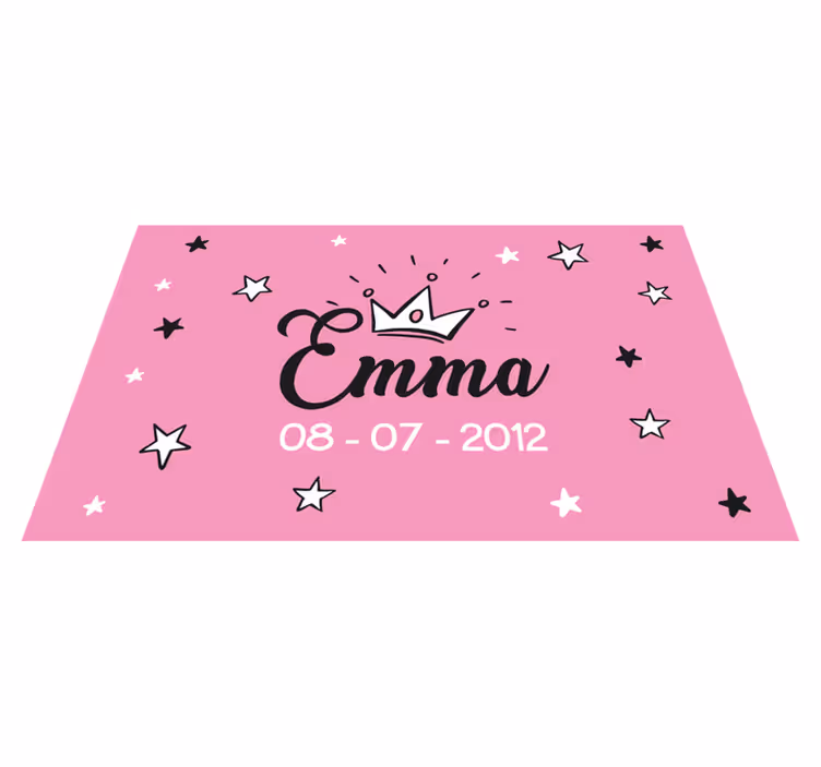 Alții covor de vinil design roz cu nume - TenStickers