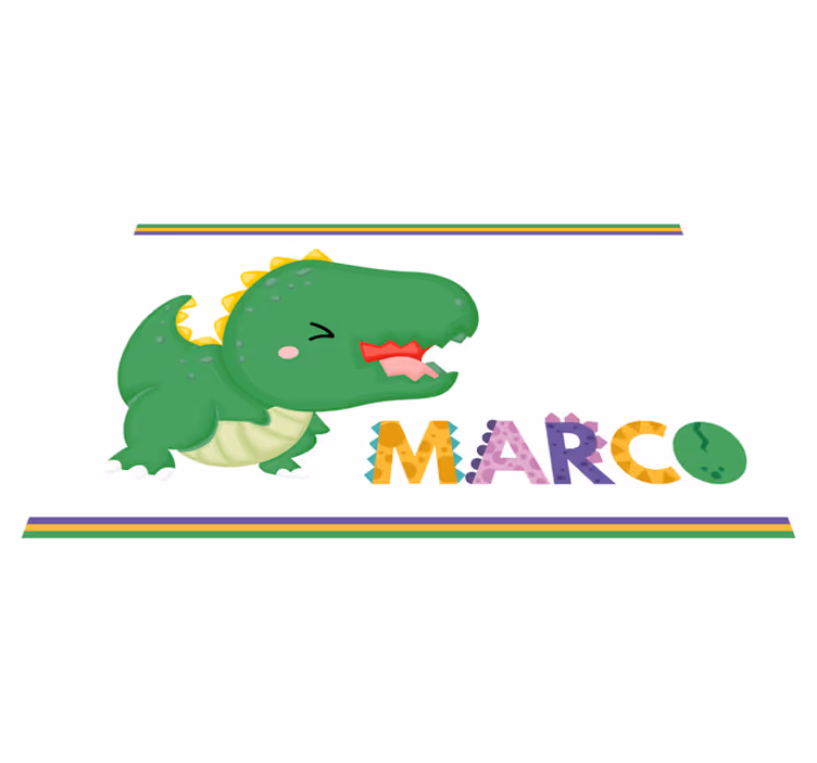 Covor de vinil cu nome pui de t-rex cu nume - TenStickers